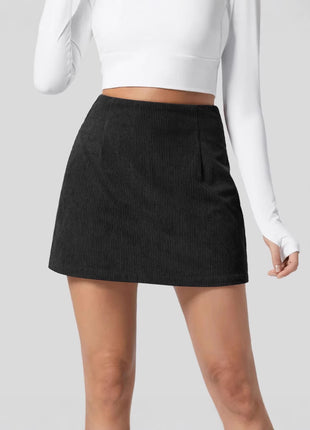 European Corduroy A- Line Skirt