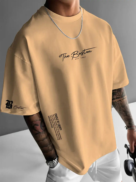 Round Neck Loose Casual Short Sleeve