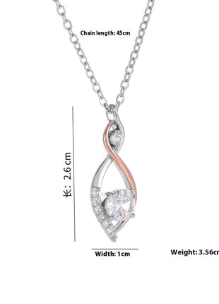 Simple Smart Necklace Two-color Electroplating