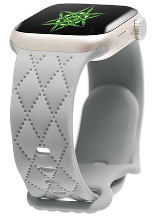 For Watch S9 Texture Silicone Butterfly Buckle Strap Compatible with Apple