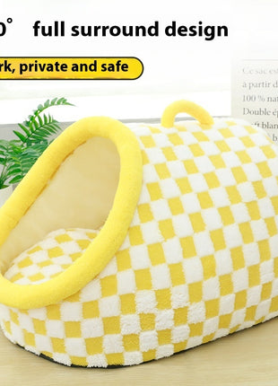 Semi-enclosed Pet House Bed Thick & Warm Four Seasons Universal