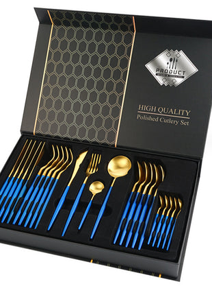 Stainless Steel Tableware 24-piece Set with Gift Box
