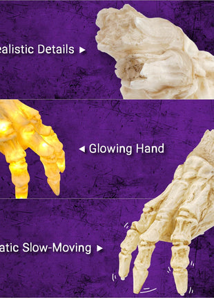 Halloween Electric Luminous Crawling Zombie Hand with Spooky Sound