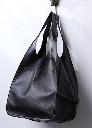 Simple Big Bag Soft Leather Shoulder Tote