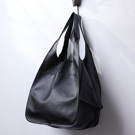 Simple Big Bag Soft Leather Shoulder Tote