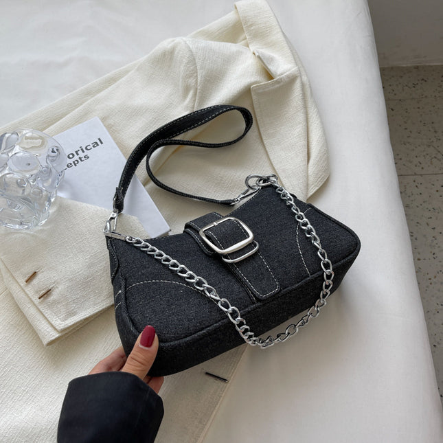 Denim Small Square Shoulder Crossbody Bag
