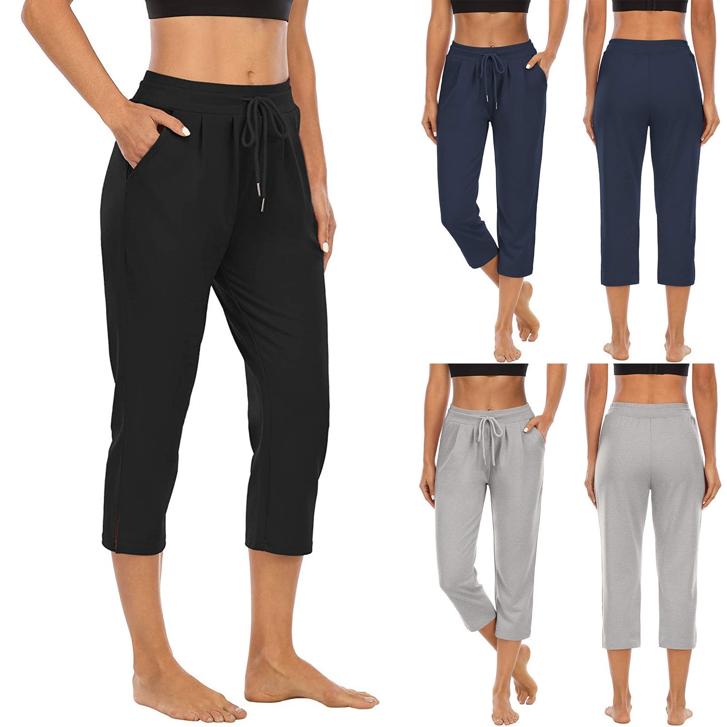 High Top Sports Wide Leg Cropped Pants