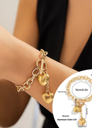 Thick Chain with Shiny Lock and Key Pendant Necklace Single or Combinations