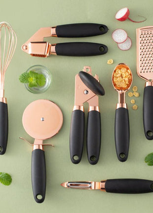 Copper Plated Set of 7 Kitchen Utensils