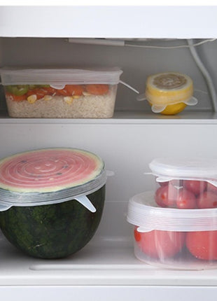 Silicone Fresh-keeping Cover Universal Bowl Cover Sealed Transparent Cover Household Fresh-keeping 6-piece Microwave Oven Cover Plastic Wrap