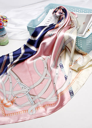 High-end Versatile Vintage Printed Workplace Scarf