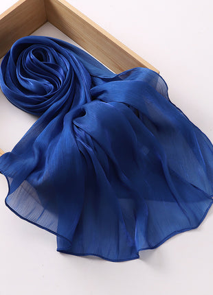 Breathable Cool Island Satin Smooth Silk Toe Scarf