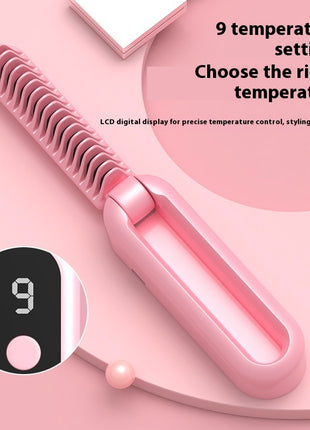 Straight Comb Hair Straightener – Wireless, Portable &amp; Anti-Frizz Magic Brush