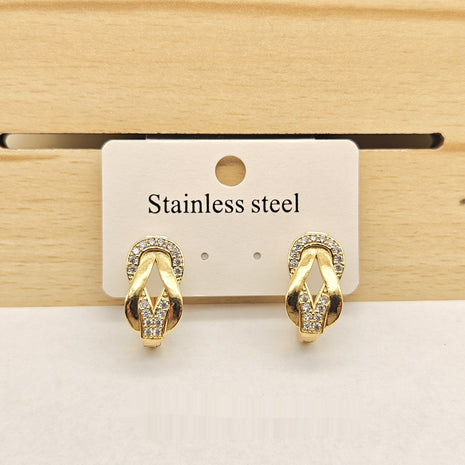 Zircon Ear Clip Earrings