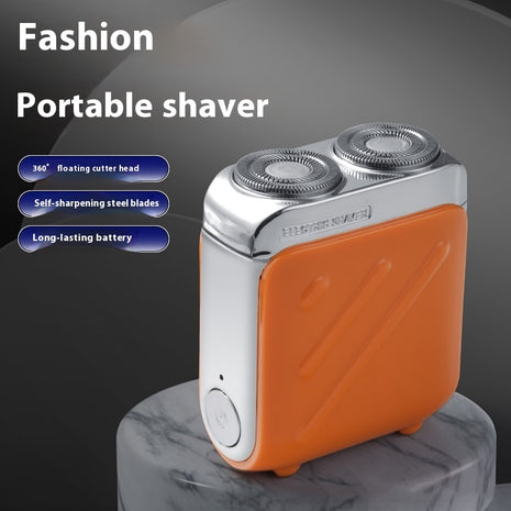 Portable Mini Electric Shaver – Double Cutter Head