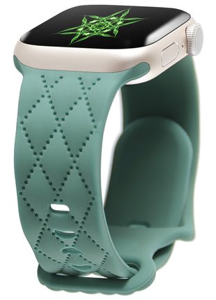 For Watch S9 Texture Silicone Butterfly Buckle Strap Compatible with Apple