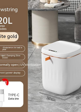 20L Smart Trash Can IPX5 Waterproof, Waved, Kick & Knee Induction with Lid (Copy)
