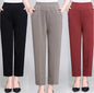 Ice Silk Thin Casual Straight-leg Cropped Pants