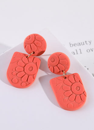 Embossed Sunflower Earrings