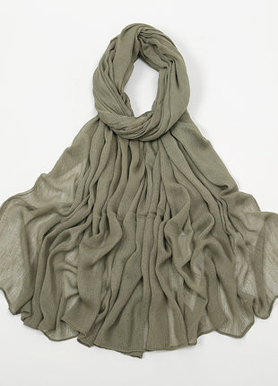 Curling Rayon Wrinkle Scarf Women's Simple Toe Cap