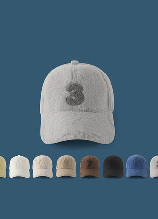 Numbers Lamb Wool Plush Hat