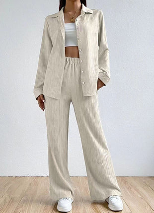 Fashion Casual Drawstring Trousers Two-piece Suit