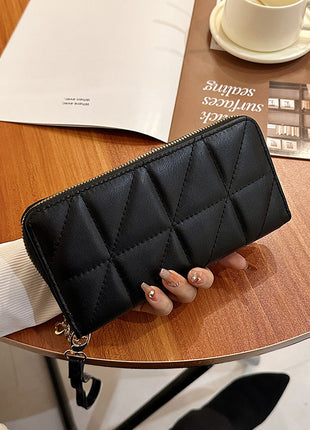 Rhombus Long Zip Purse