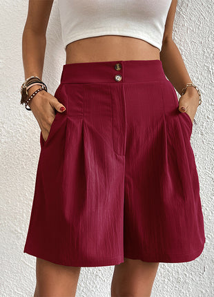 Loose High Waist Wide Leg Shorts