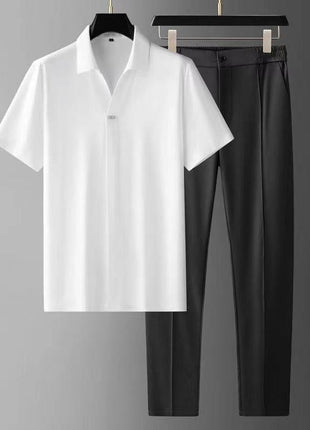 Ultra-thin Silky Ice Seamless Short Sleeve Set