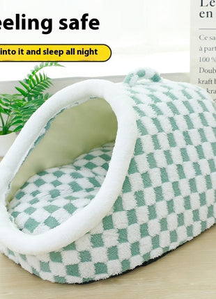 Semi-enclosed Pet House Bed Thick & Warm Four Seasons Universal