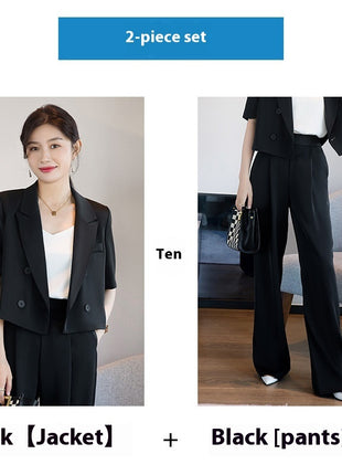 Casual Graceful And Fashionable Jacket and Pants Suit Set