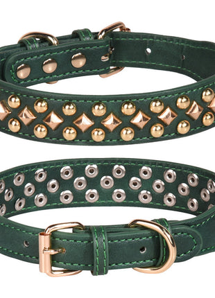 Rivet Leather Dog Collar