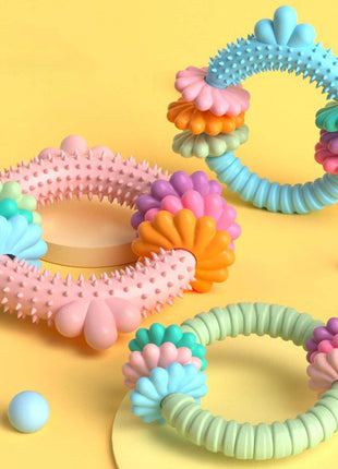 Dog Chew Toy Bite-Resistant Teeth Cleaning Safe TPR for Small Dogs