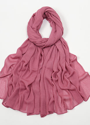 Curling Rayon Wrinkle Scarf Women's Simple Toe Cap
