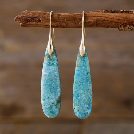 Natural Stone High Quality Luxury Water Drops Earrings