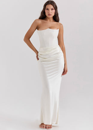 Slim Tube Top Long Bandeau Backless Party Dress