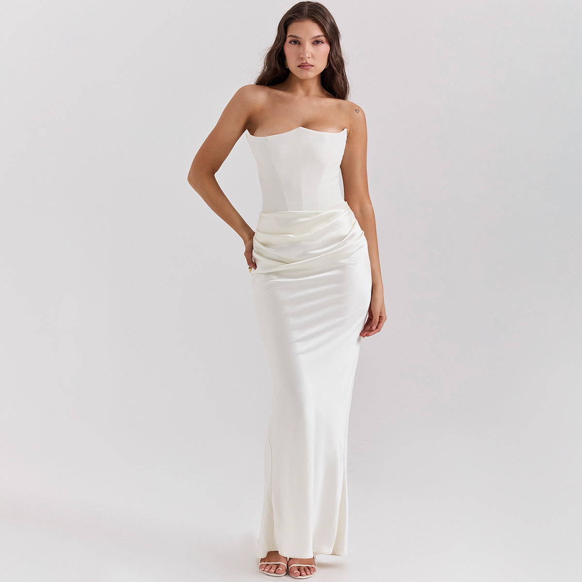 Slim Tube Top Long Fashion Bandeau Backless Party Evening Dress