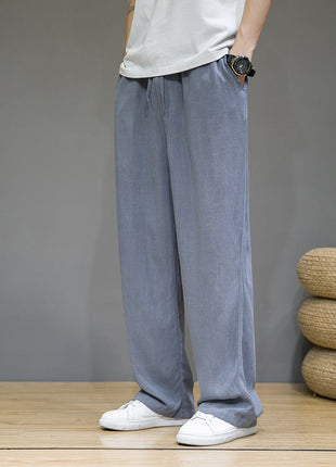 Loose Straight Wide Leg Linen Casual Trousers