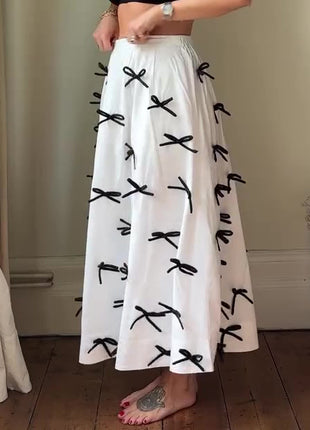 Free Waist Tight Bow Skirt
