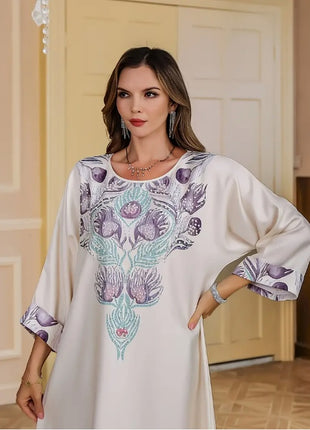 Elegant Floral Long Sleeve Dress