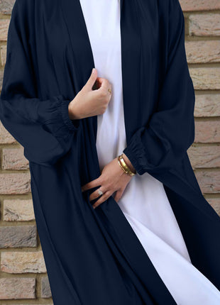 Bubble Satin Cardigan Abaya