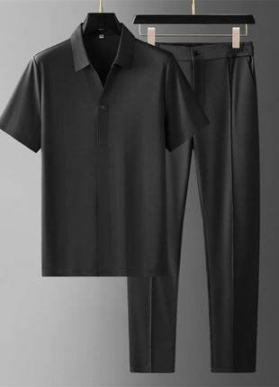 Ultra-thin Silky Ice Seamless Short Sleeve Set