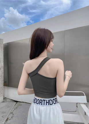 Irregular Shoulder Summer Vest