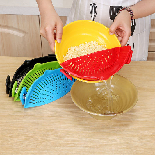 Silicone Clip-on Strainer & Washer Fits All Pot Size