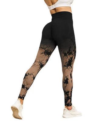 Gradient Tie-dye Tight Yoga Pants