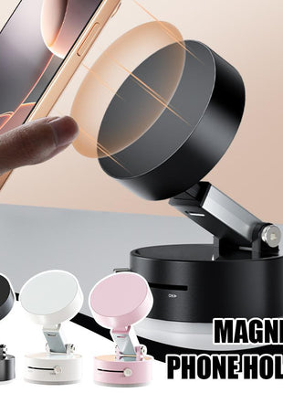 Foldable Magnetic Vacuum Car Phone Holder