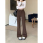 High Waist Slim Fit & Straight Casual Pants