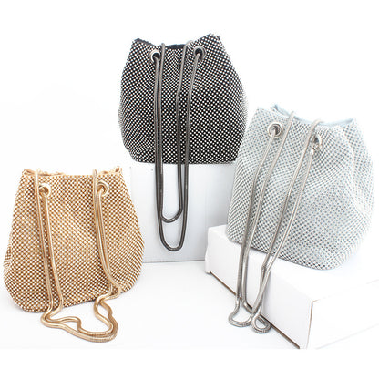 Crystal Diamond Clutch String Satin Crossbody Bag