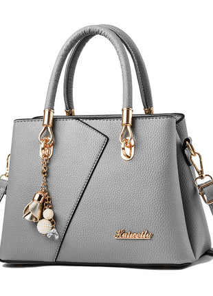 Litchi Pattern Shoulder Bag