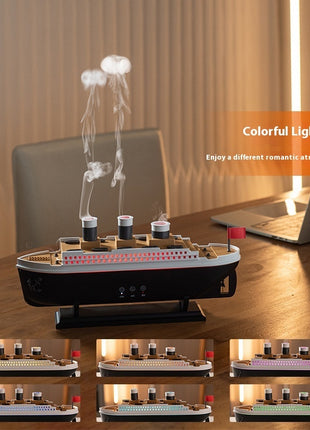 Ship Aroma Diffuser Ultrasonic Spit Smoke Ring Jellyfish or Spray Humidifier